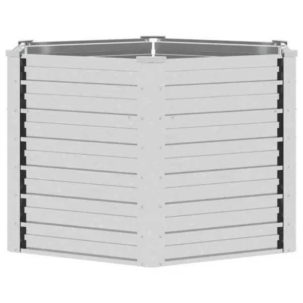 Tsingitud terasest peenrakast avatud põhjaga, hõbedane, 129 x 129 x 77 cm – 5