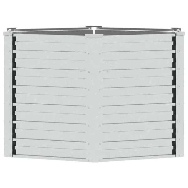 Tsingitud terasest peenrakast avatud põhjaga, hõbedane, 129 x 129 x 77 cm – 6