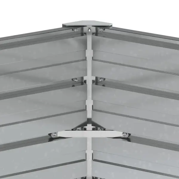 Tsingitud terasest peenrakast avatud põhjaga, hõbedane, 129 x 129 x 77 cm – 7