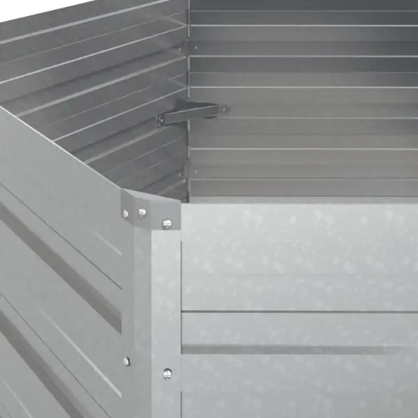 Tsingitud terasest peenrakast avatud põhjaga, hõbedane, 129 x 129 x 77 cm – 8