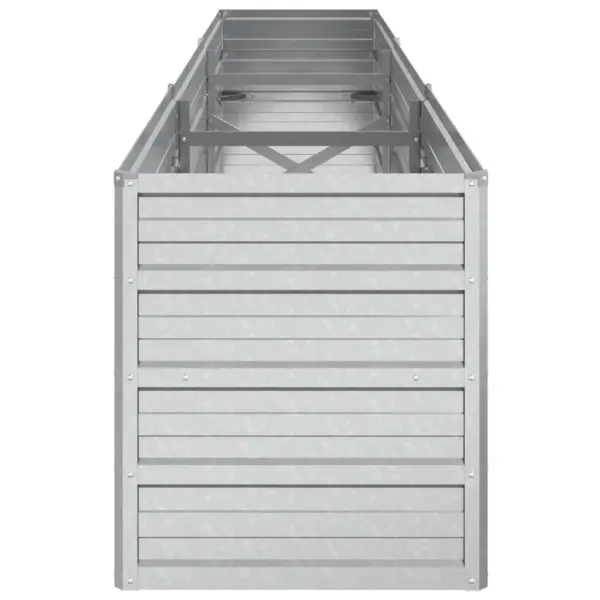 Tsingitud terasest peenrakast aeda, hõbedane, 240 x 40 x 45 cm – 5