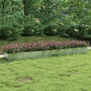 Tsingitud terasest peenrakast, hõbedane, 600 x 80 x 45 cm