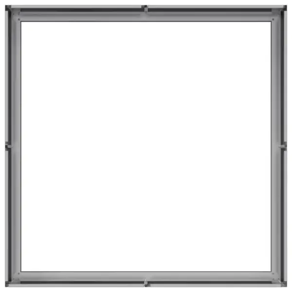 Tsingitud terasest taimekast avatud põhjaga, 100 x 100 x 30 cm, hõbedane – 5