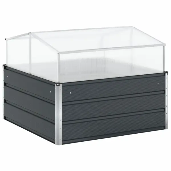 Antratsiitne tsingitud terasest taimekast, 100 x 100 x 77 cm – 2