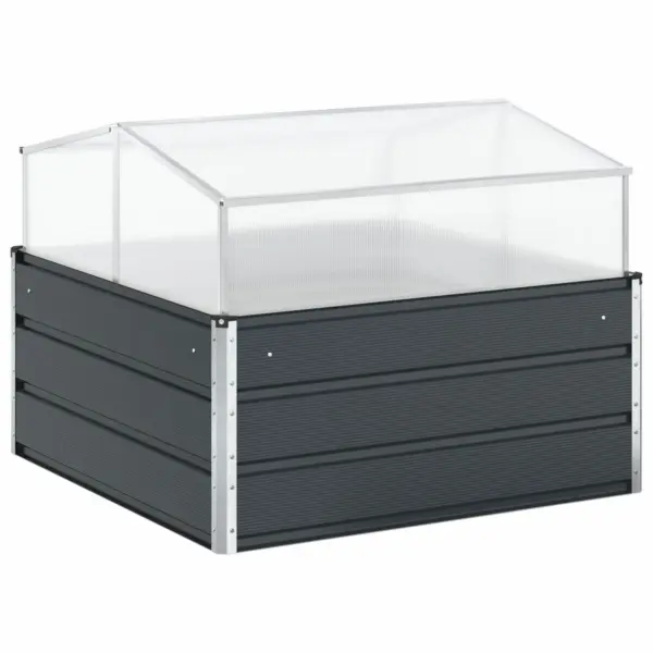 Antratsiitne tsingitud terasest taimekast, 100 x 100 x 77 cm – 6