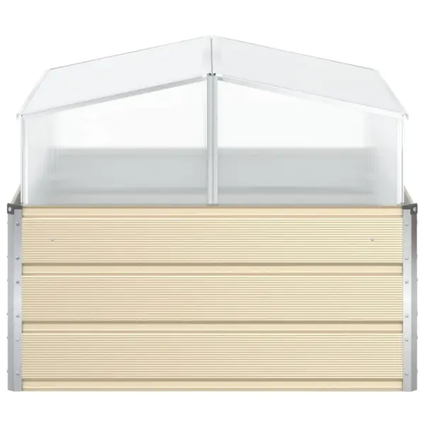 Tsingitud terasest taimekast, valge, 100 x 100 x 77 cm – 5