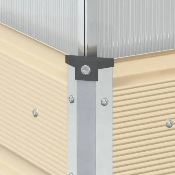 Tsingitud terasest taimekast, valge, 100 x 100 x 77 cm – 7