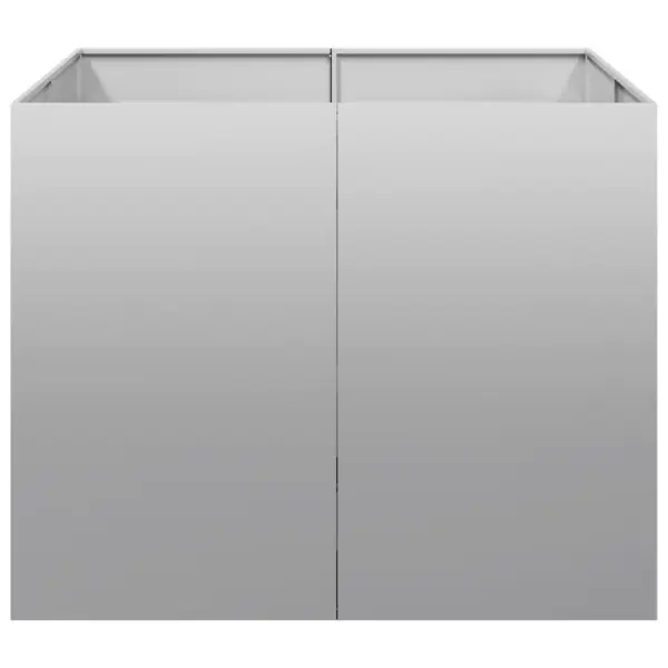 Kõrgpeenar ja taimekast tsingitud terasest, hõbedane, 100 x 100 x 80 cm, avatud põhjaga – 4