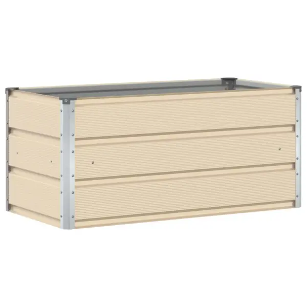 Tsingitud terasest taimekast, beež, 100 x 50 x 45 cm – 2