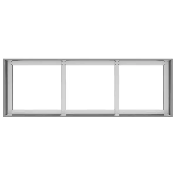 Tsingitud terasest taimekast avatud põhjaga, hõbedane, 120 x 40 x 40 cm – 5