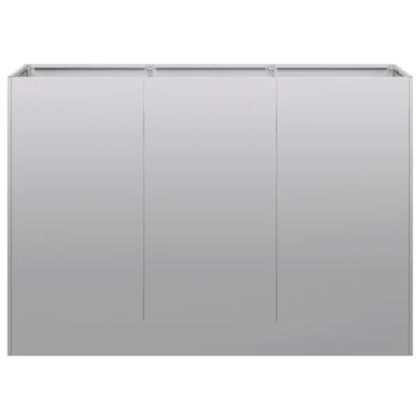 Tsingitud terasest taimekast, hõbedane, 120 x 40 x 80 cm, avatud põhjaga – 4