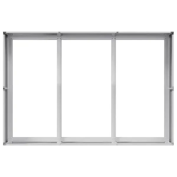 Tsingitud terasest taimekast avatud põhjaga, hõbedane, 120 x 80 x 40 cm – 5