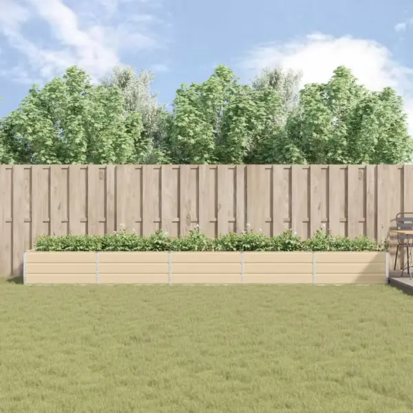 Tsingitud terasest taimekast, valge, 195 x 100 x 45 cm – 4