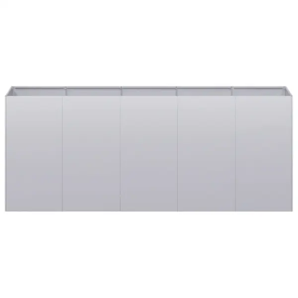 Tsingitud terasest taimekast avatud põhjaga, hõbedane, 200 x 40 x 80 cm – 4