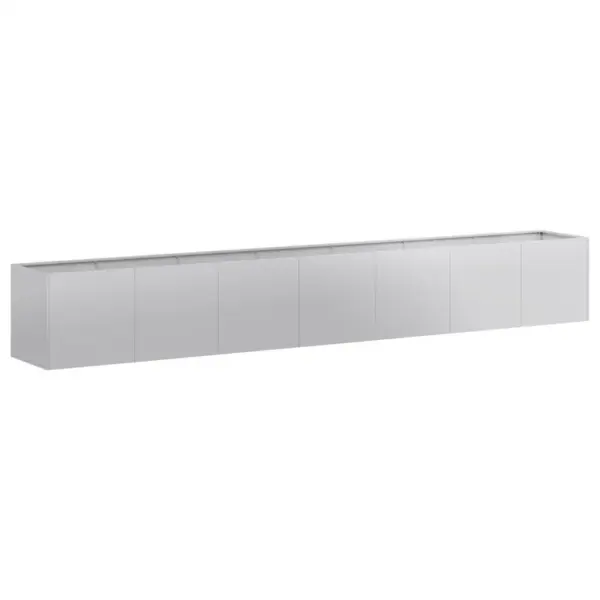 Tsingitud terasest taimekast avatud põhjaga, hõbedane, 280 x 40 x 40 cm – 2