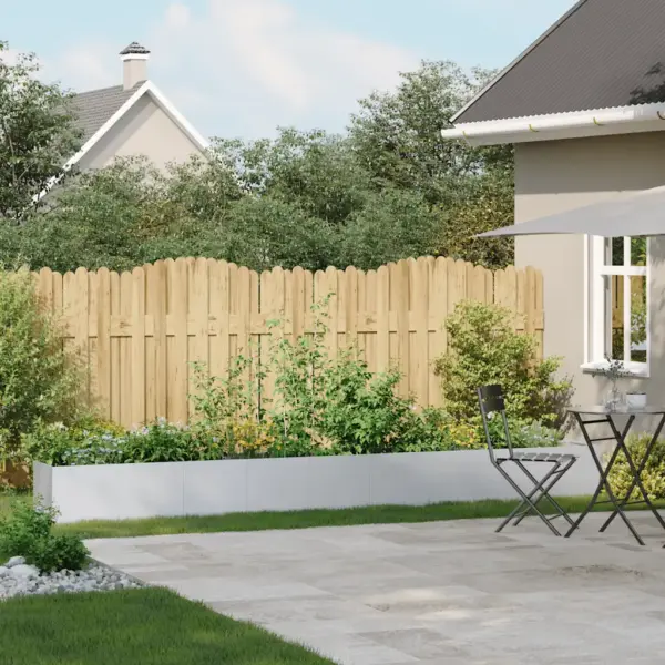 Pikk tsingitud terasest taimekast avatud põhjaga, hõbedane, 360 x 40 x 40 cm – 3