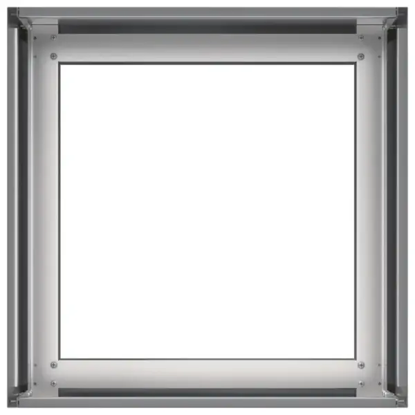 Hõbedane tsingitud terasest taimekast avatud põhjaga, 40 x 40 x 30 cm – 5