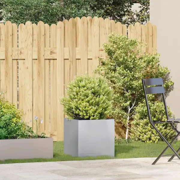 Tsingitud terasest taimekast avatud põhjaga, hõbedane, 40 x 40 x 40 cm – 3