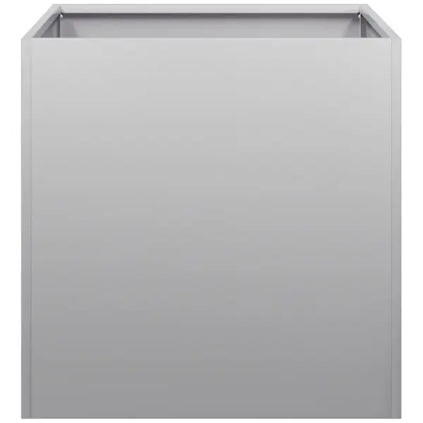 Tsingitud terasest taimekast avatud põhjaga, hõbedane, 40 x 40 x 40 cm – 4