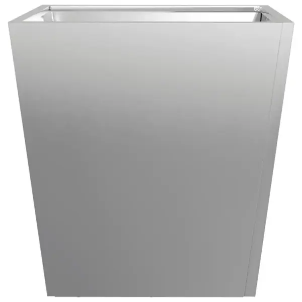 Aia taimekast põhjaga, tsingitud teras, hõbedane, 40 x 40 x 40 cm – 4