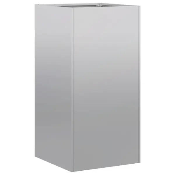 Kõrge taimekast tsingitud terasest, hõbedane, 40 x 40 x 80 cm – 2