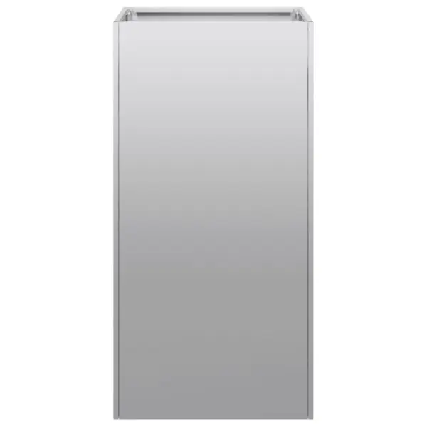 Kõrge taimekast tsingitud terasest, hõbedane, 40 x 40 x 80 cm – 4