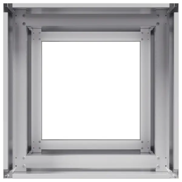 Kõrge taimekast tsingitud terasest, hõbedane, 40 x 40 x 80 cm – 5