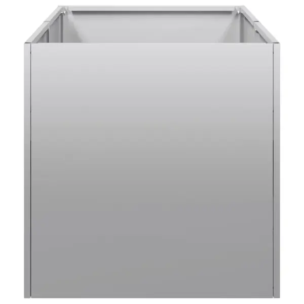 Tsingitud terasest taimekast avatud põhjaga, hõbedane, 40 x 80 x 40 cm – 4