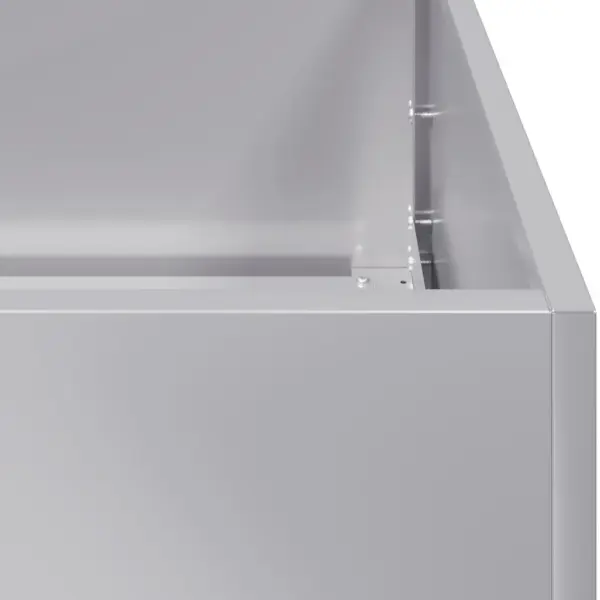 Tsingitud terasest taimekast avatud põhjaga, hõbedane, 40 x 80 x 40 cm – 7