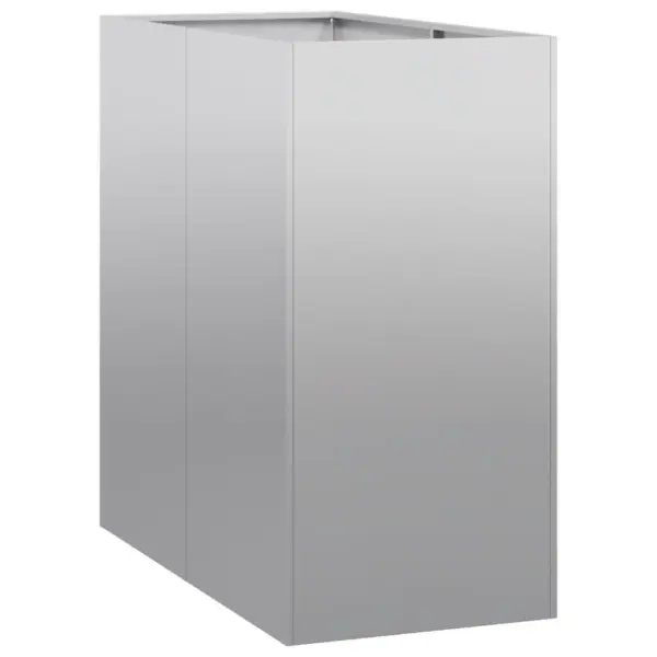 Tsingitud terasest taimekast avatud põhjaga, hõbedane, 40 x 80 x 80 cm – 2