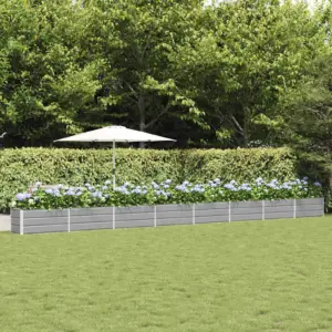 Helehall tsingitud terasest taimekast, 480 x 50 x 45 cm