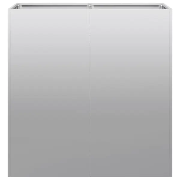 Tsingitud terasest taimekast avatud põhjaga, hõbedane, 80 x 40 x 80 cm – 4