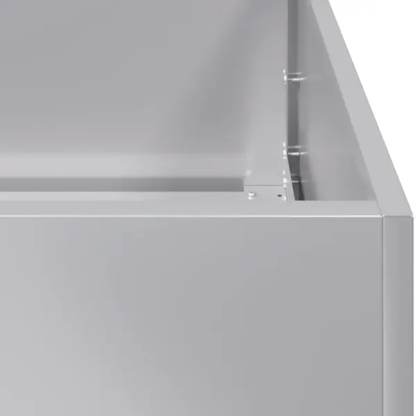 Tsingitud terasest taimekast avatud põhjaga, hõbedane, 80 x 40 x 80 cm – 7