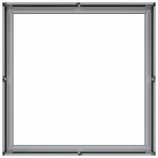 Tsingitud terasest taimekast avatud põhjaga, hõbedane, 80 x 80 x 30 cm – 5