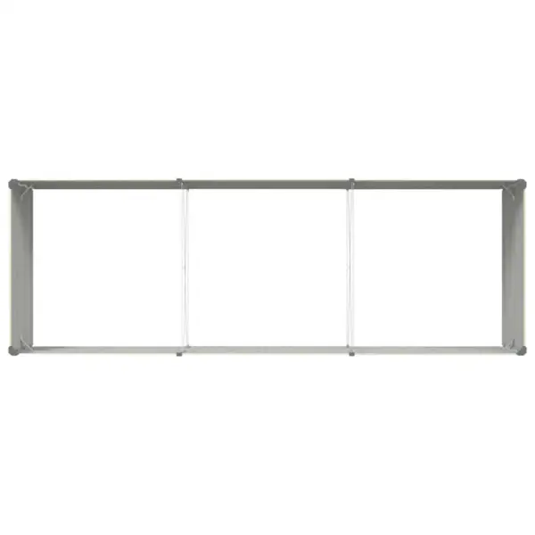 Suur tsingitud terasest taimekast, valge, 290 x 100 x 45 cm – 7