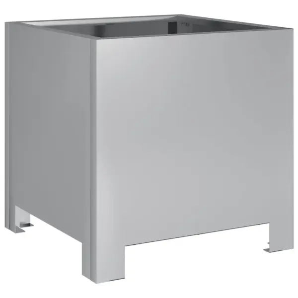 Tsingitud terasest taimekastid aeda, 2 tk, 30 x 30 x 30 cm, hõbedased – 8