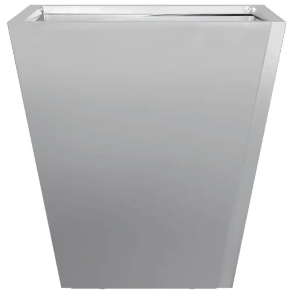 Tsingitud terasest taimekastid põhjaga, 2 tk, hõbedane, 40 x 40 x 40 cm – 6