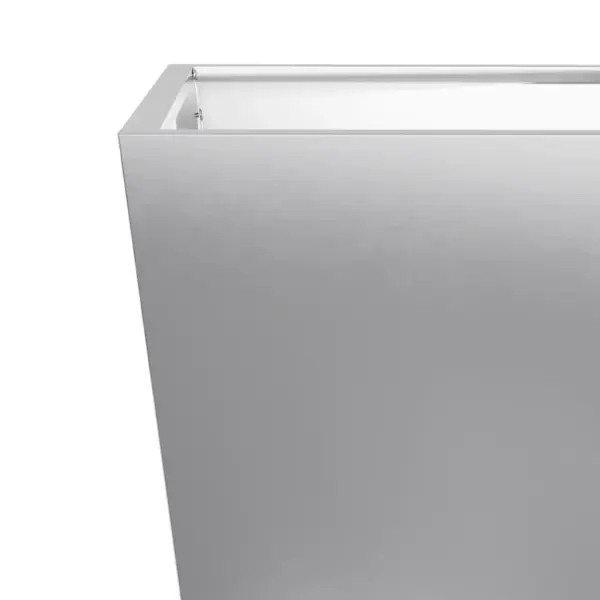 Tsingitud terasest taimekastid põhjaga, 2 tk, hõbedane, 40 x 40 x 40 cm – 9