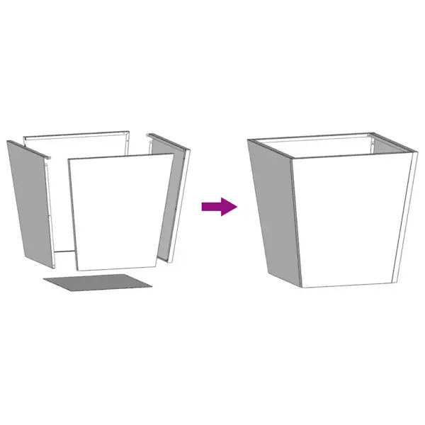Tsingitud terasest taimekastid põhjaga, 2 tk, hõbedane, 40 x 40 x 40 cm – 10