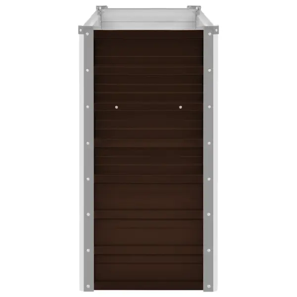 Pruun metallist taimelava avatud põhjaga, tsingitud teras, 100 x 40 x 77 cm – 5