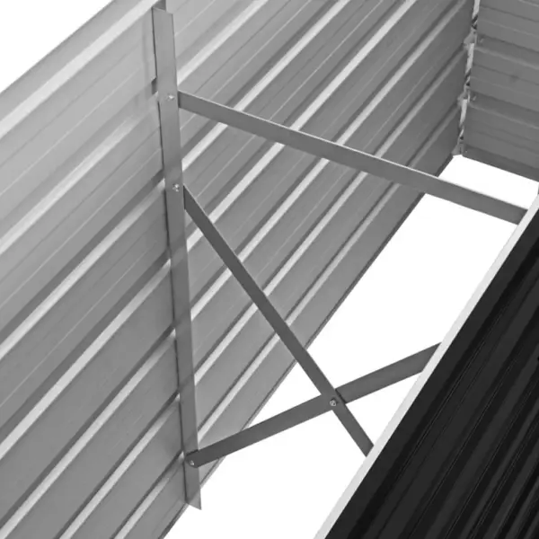 Aia metallist taimelava avatud põhjaga, antratsiithall tsingitud teras, 160 x 40 x 77 cm – 6