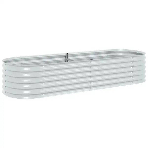 Tsingitud terasest taimelava, hõbedane, 240 x 80 x 44 cm – 2