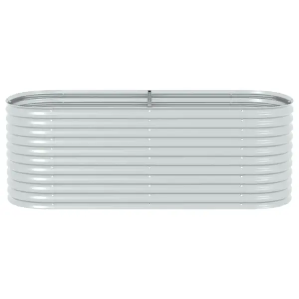 Tsingitud terasest taimelava, hõbedane, 240 x 80 x 81 cm – 5