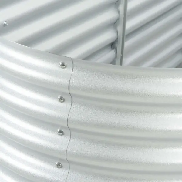 Tsingitud terasest taimelava, hõbedane, 240 x 80 x 81 cm – 9