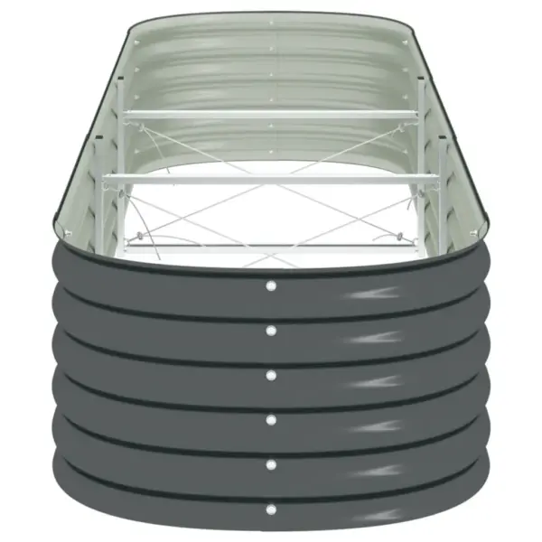 Hall tsingitud terasest taimelava, 320 x 80 x 44 cm – 5