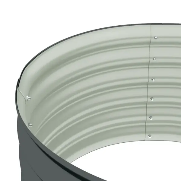 Hall tsingitud terasest taimelava, 80 x 80 x 44 cm – 6