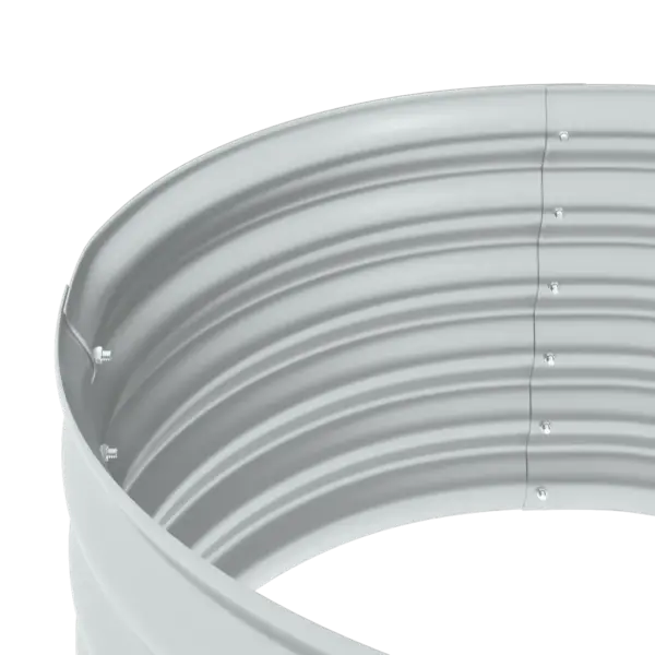 Tsingitud terasest taimelava, hõbedane, 80 x 80 x 44 cm – 6