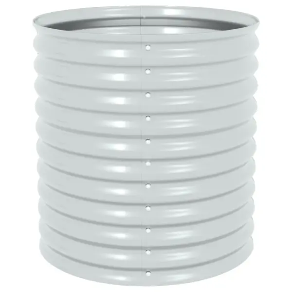 Tsingitud terasest taimelava, hõbedane, 80 x 80 x 81 cm – 5