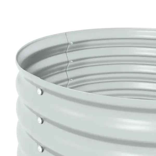 Tsingitud terasest taimelava, hõbedane, 80 x 80 x 81 cm – 7