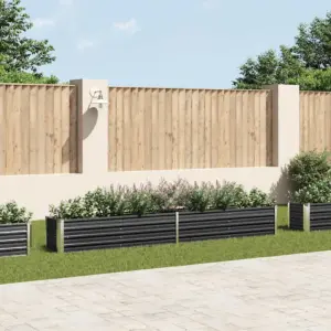 Taimelava tsingitud terasest, avatud põhjaga, antratsiithall, 320 x 40 x 45 cm